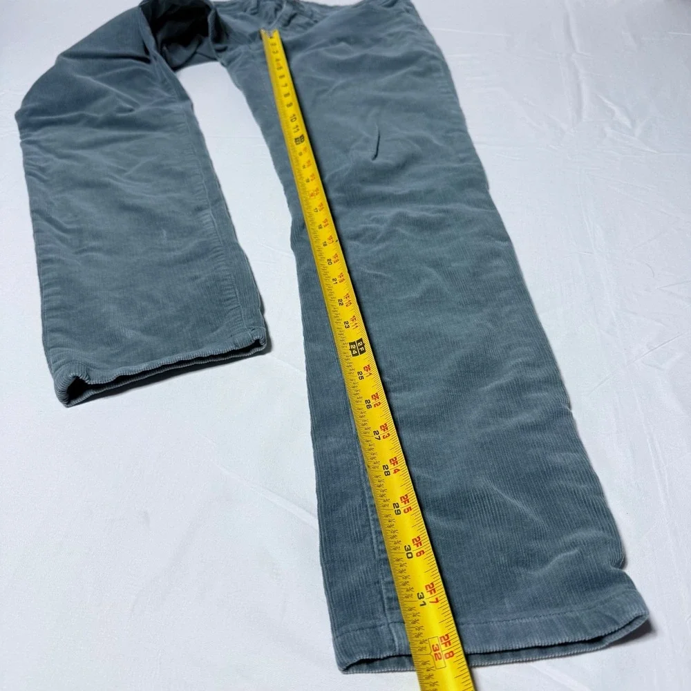 Patagonia Organic Cotton Slim Low Rise Corduroy Pants Teal‎ Green Women's 28X32